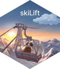skiLift hex logo
